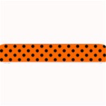 Polka Dots - Black on Safety Orange Small Bar Mat