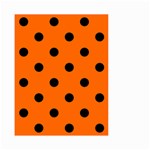 Polka Dots - Black on Safety Orange Small Garden Flag (Two Sides)