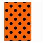 Polka Dots - Black on Safety Orange Large Garden Flag (Two Sides)
