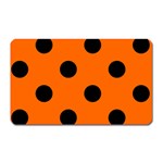 Polka Dots - Black on Safety Orange Magnet (Rectangular)