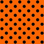 Polka Dots - Black on Safety Orange ScrapBook Page 8  x 8 