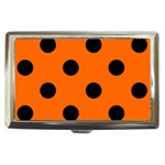 Polka Dots - Black on Safety Orange Cigarette Money Case