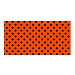 Polka Dots - Black on Tangelo Orange Satin Wrap