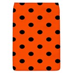 Polka Dots - Black on Tangelo Orange Removable Flap Cover (S)