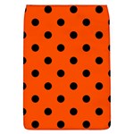 Polka Dots - Black on Tangelo Orange Removable Flap Cover (L)