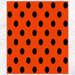 Polka Dots - Black on Tangelo Orange Canvas 8  x 10 