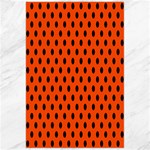Polka Dots - Black on Tangelo Orange Canvas 24  x 36 