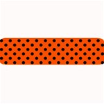 Polka Dots - Black on Tangelo Orange Medium Bar Mat