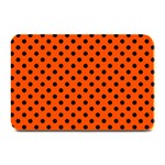Polka Dots - Black on Tangelo Orange Plate Mat