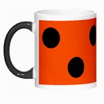 Polka Dots - Black on Tangelo Orange Morph Mug