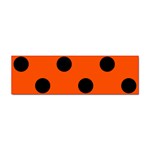 Polka Dots - Black on Tangelo Orange Sticker Bumper (10 pack)