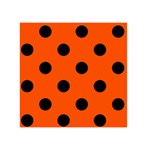 Polka Dots - Black on Tangelo Orange Greeting Card 5  x 7 