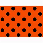 Polka Dots - Black on Tangelo Orange 5  x 7  Photo Cards