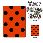 Polka Dots - Black on Tangelo Orange Multi-purpose Cards (Rectangle)