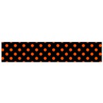 Polka Dots - Tangelo Orange on Black Flano Scarf (Small)