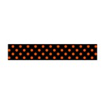 Polka Dots - Tangelo Orange on Black Flano Scarf (Mini)