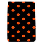 Polka Dots - Tangelo Orange on Black Removable Flap Cover (S)