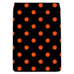 Polka Dots - Tangelo Orange on Black Removable Flap Cover (L)