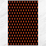 Polka Dots - Tangelo Orange on Black Canvas 24  x 36 
