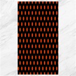 Polka Dots - Tangelo Orange on Black Canvas 40  x 72 