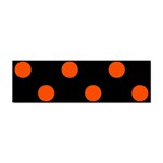 Polka Dots - Tangelo Orange on Black Sticker Bumper (10 pack)