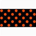 Polka Dots - Tangelo Orange on Black 4  x 8  Photo Cards