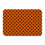 Polka Dots - Black on Burnt Orange Plate Mat