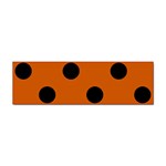 Polka Dots - Black on Burnt Orange Sticker Bumper (10 pack)