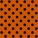 Polka Dots - Black on Burnt Orange ScrapBook Page 12  x 12 