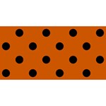 Polka Dots - Black on Burnt Orange YOU ARE INVITED 3D Greeting Card (8x4)