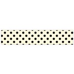 Polka Dots - Black on Cornsilk Yellow Flano Scarf (Small)