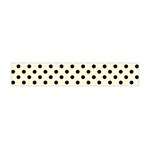 Polka Dots - Black on Cornsilk Yellow Flano Scarf (Mini)