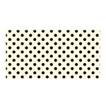 Polka Dots - Black on Cornsilk Yellow Satin Wrap