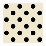 Polka Dots - Black on Cornsilk Yellow Medium Glasses Cloth (2 Sides)