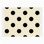 Polka Dots - Black on Cornsilk Yellow Large Glasses Cloth