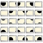 Polka Dots - Black on Cornsilk Yellow 9mm Italian Charm (25 pack)