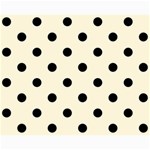 Polka Dots - Black on Cornsilk Yellow Collage 8  x 10 