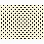 Polka Dots - Black on Cornsilk Yellow Collage 11  x 14 