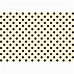 Polka Dots - Black on Cornsilk Yellow Collage 12  x 18 