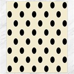 Polka Dots - Black on Cornsilk Yellow Canvas 8  x 10 
