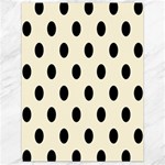 Polka Dots - Black on Cornsilk Yellow Canvas 18  x 24 