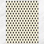 Polka Dots - Black on Cornsilk Yellow Canvas 36  x 48 