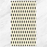 Polka Dots - Black on Cornsilk Yellow Canvas 40  x 72 