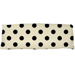 Polka Dots - Black on Cornsilk Yellow Body Pillow Case (Dakimakura) (One Side)
