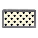 Polka Dots - Black on Cornsilk Yellow Memory Card Reader (Mini)