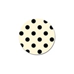 Polka Dots - Black on Cornsilk Yellow Golf Ball Marker (4 pack)