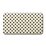Polka Dots - Black on Cornsilk Yellow Medium Bar Mat