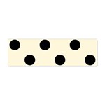 Polka Dots - Black on Cornsilk Yellow Sticker Bumper (100 pack)