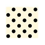 Polka Dots - Black on Cornsilk Yellow Greeting Card 5  x 7 