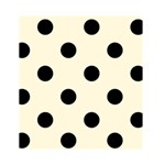 Polka Dots - Black on Cornsilk Yellow Greeting Card 4.5  x 6 